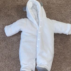 Soft White Fleece Kids Bodysuit